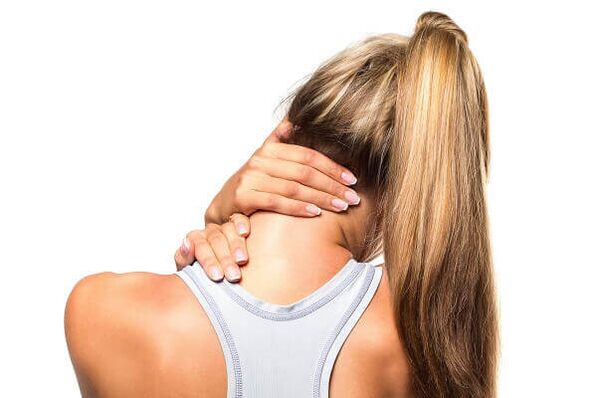 A osteocondrose da columna cervical maniféstase por dor no pescozo e os ombreiros