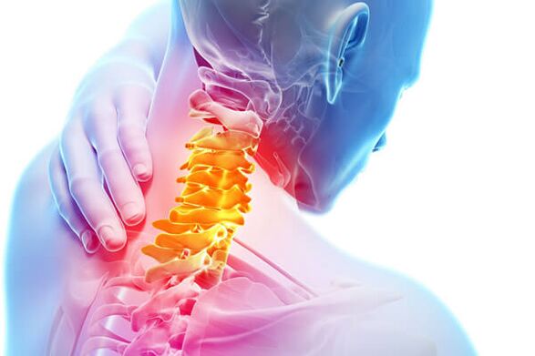 Os principais síntomas da osteocondrose son dor e incomodidade